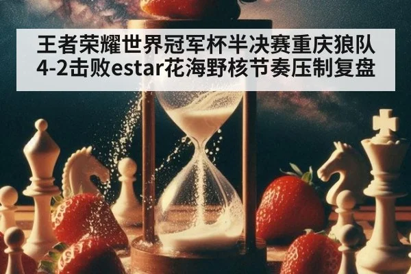 王者荣耀世界冠军杯半决赛重庆狼队4-2击败estar花海野核节奏压制复盘